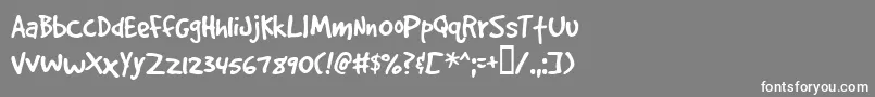 フォントGooddogplain – 灰色の背景に白い文字