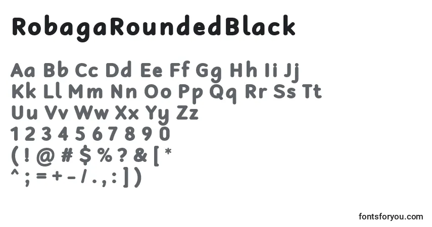 Fuente RobagaRoundedBlack - alfabeto, números, caracteres especiales