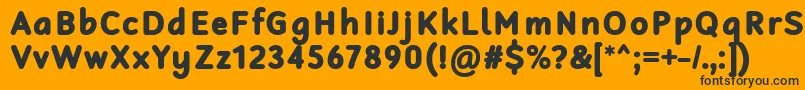 RobagaRoundedBlack Font – Black Fonts on Orange Background