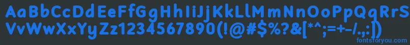 RobagaRoundedBlack Font – Blue Fonts on Black Background