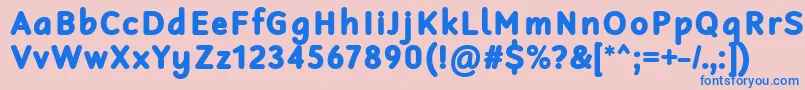 RobagaRoundedBlack Font – Blue Fonts on Pink Background