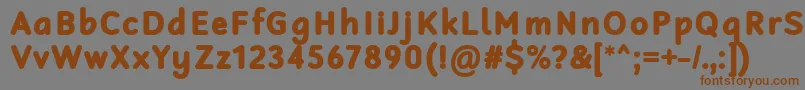 Шрифт RobagaRoundedBlack – коричневые шрифты на сером фоне