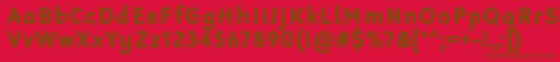 fuente RobagaRoundedBlack – Fuentes Marrones Sobre Fondo Rojo
