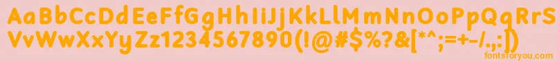 RobagaRoundedBlack Font – Orange Fonts on Pink Background