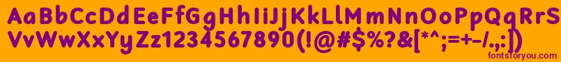 RobagaRoundedBlack Font – Purple Fonts on Orange Background