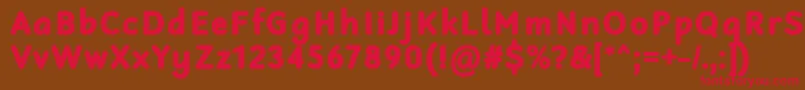 RobagaRoundedBlack Font – Red Fonts on Brown Background