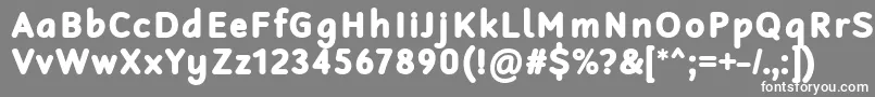 RobagaRoundedBlack Font – White Fonts on Gray Background