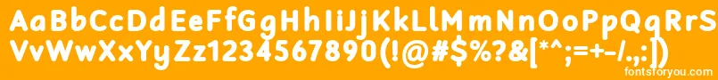 RobagaRoundedBlack Font – White Fonts on Orange Background