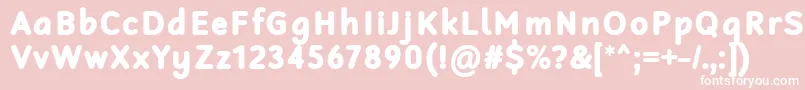 RobagaRoundedBlack Font – White Fonts on Pink Background