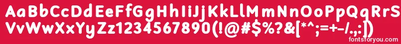 RobagaRoundedBlack Font – White Fonts on Red Background