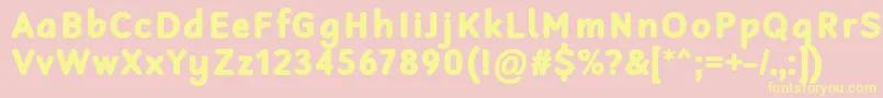 RobagaRoundedBlack Font – Yellow Fonts on Pink Background
