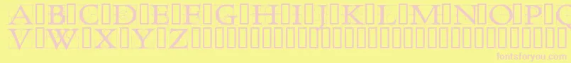 Rod ffy Font – Pink Fonts on Yellow Background