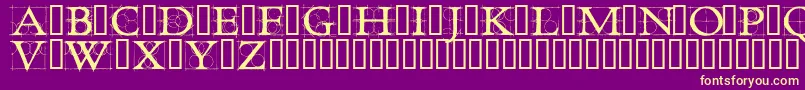 Rod ffy Font – Yellow Fonts on Purple Background