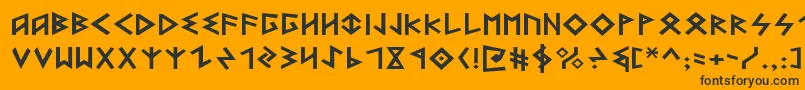 HeorotExpanded Font – Black Fonts on Orange Background