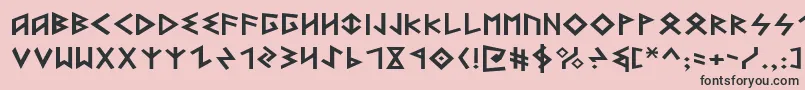 HeorotExpanded Font – Black Fonts on Pink Background