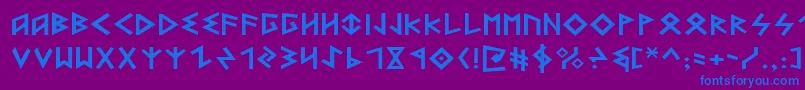 fuente HeorotExpanded – Fuentes Azules Sobre Fondo Morado