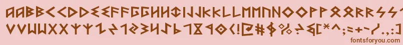 HeorotExpanded Font – Brown Fonts on Pink Background