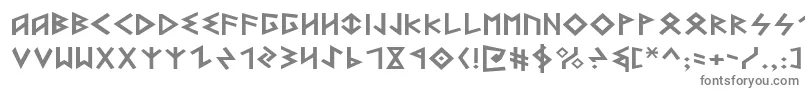 フォントHeorotExpanded – 白い背景に灰色の文字