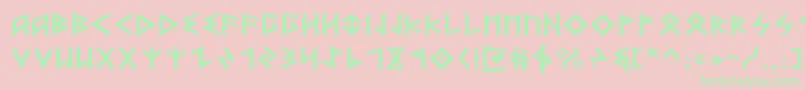 HeorotExpanded Font – Green Fonts on Pink Background