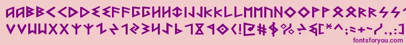 HeorotExpanded Font – Purple Fonts on Pink Background