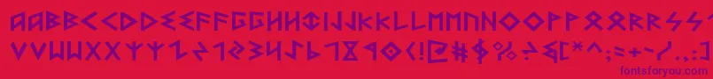 HeorotExpanded Font – Purple Fonts on Red Background