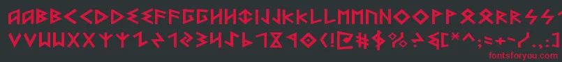 HeorotExpanded Font – Red Fonts on Black Background