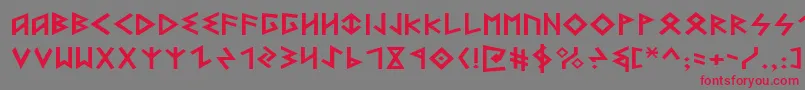 HeorotExpanded Font – Red Fonts on Gray Background