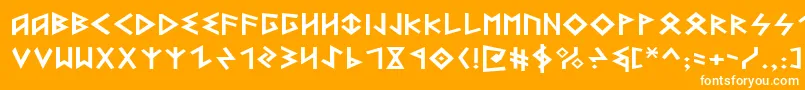 HeorotExpanded Font – White Fonts on Orange Background