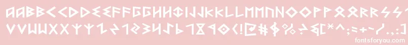 HeorotExpanded Font – White Fonts on Pink Background