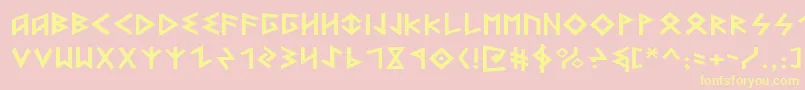 HeorotExpanded Font – Yellow Fonts on Pink Background