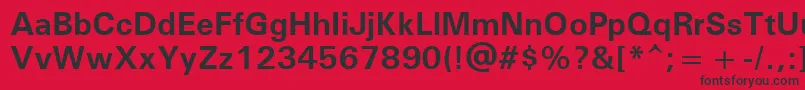 UniversРџРѕР»СѓР¶РёСЂРЅС‹Р№ Font – Black Fonts on Red Background