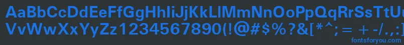 フォントUniversРџРѕР»СѓР¶РёСЂРЅС‹Р№ – 黒い背景に青い文字