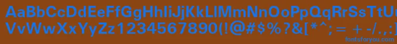 フォントUniversРџРѕР»СѓР¶РёСЂРЅС‹Р№ – 茶色の背景に青い文字