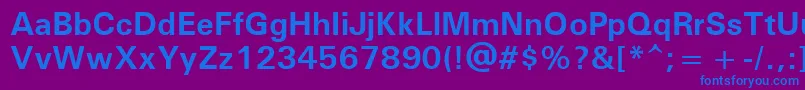 UniversРџРѕР»СѓР¶РёСЂРЅС‹Р№ Font – Blue Fonts on Purple Background