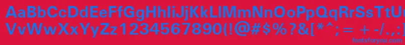 UniversРџРѕР»СѓР¶РёСЂРЅС‹Р№ Font – Blue Fonts on Red Background
