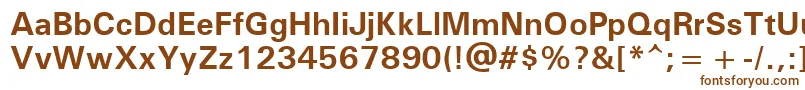 UniversРџРѕР»СѓР¶РёСЂРЅС‹Р№ Font – Brown Fonts on White Background