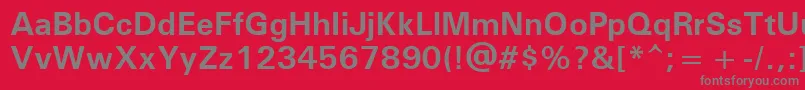 UniversРџРѕР»СѓР¶РёСЂРЅС‹Р№ Font – Gray Fonts on Red Background