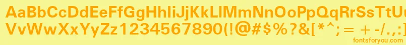 UniversРџРѕР»СѓР¶РёСЂРЅС‹Р№ Font – Orange Fonts on Yellow Background