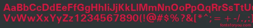 フォントUniversРџРѕР»СѓР¶РёСЂРЅС‹Р№ – 黒い背景に赤い文字