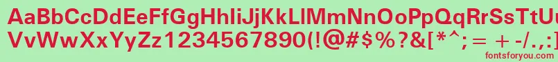 UniversРџРѕР»СѓР¶РёСЂРЅС‹Р№ Font – Red Fonts on Green Background