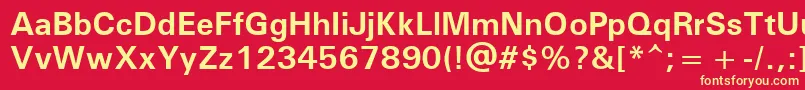 UniversРџРѕР»СѓР¶РёСЂРЅС‹Р№ Font – Yellow Fonts on Red Background