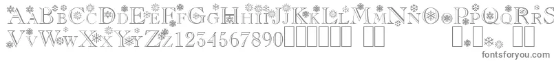 Flakes Font – Gray Fonts on White Background