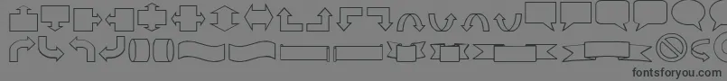 Varishapes-fontti – mustat fontit harmaalla taustalla