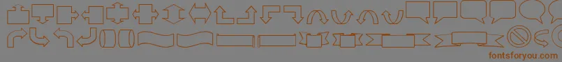 Шрифт Varishapes – коричневые шрифты на сером фоне