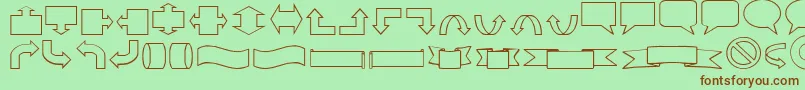 Шрифт Varishapes – коричневые шрифты на зелёном фоне