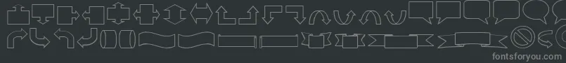 Шрифт Varishapes – серые шрифты на чёрном фоне