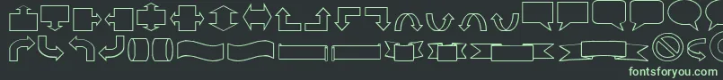 Fonte Varishapes – fontes verdes em um fundo preto