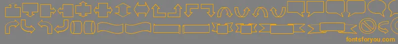 Fonte Varishapes – fontes laranjas em um fundo cinza