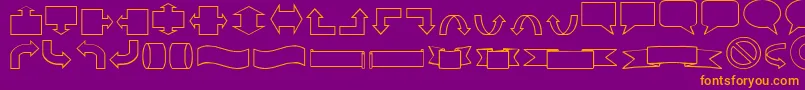 Fonte Varishapes – fontes laranjas em um fundo violeta