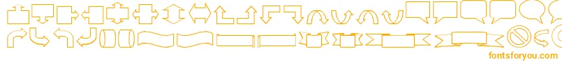 Fonte Varishapes – fontes laranjas em um fundo branco